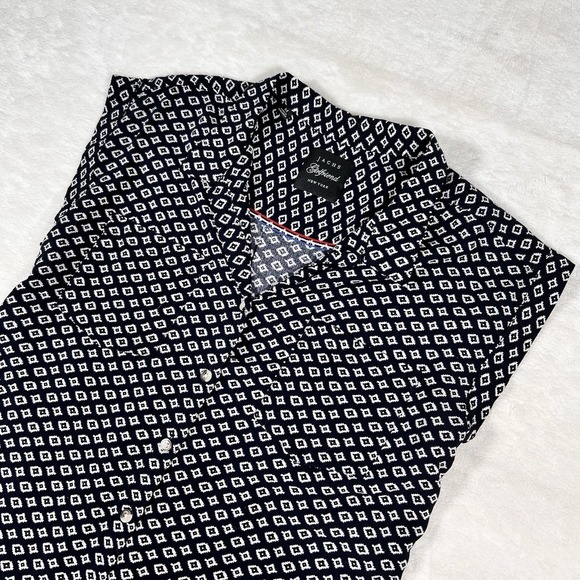 Jachs Girlfriend Short Sleeve Button Down Shirt Women Medium Blue Y2K Academia - Picture 1 of 7